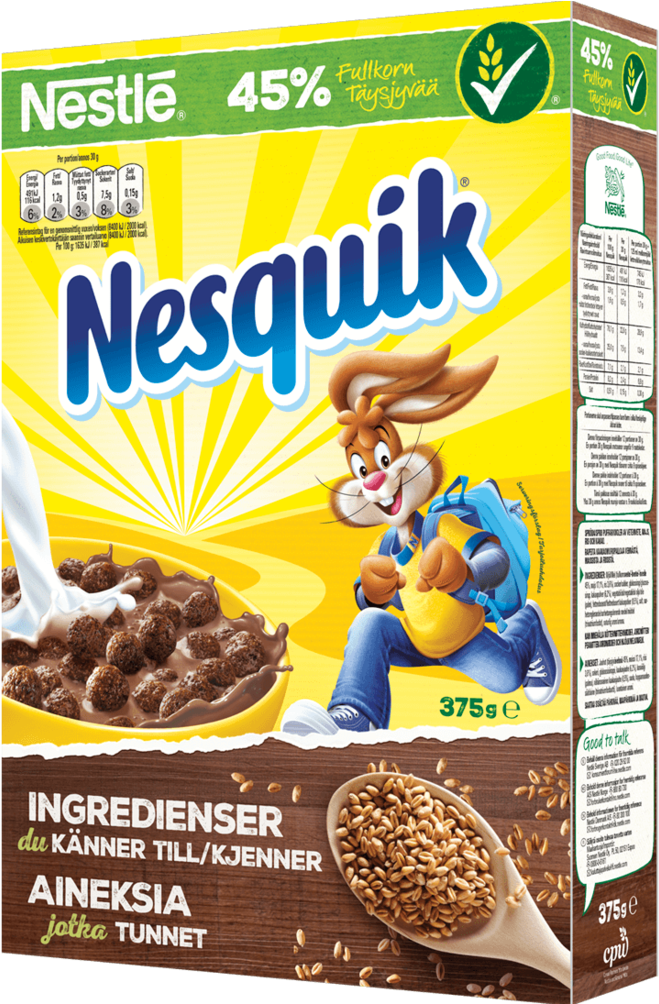 Nesquik Cereal Box Norway