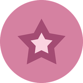 Nested Stars Icon Pink Background