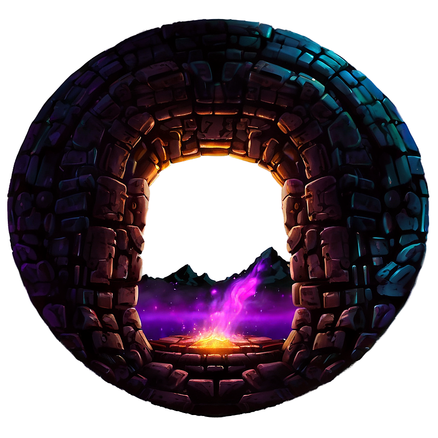 Nether Portal Under The Stars Png Tau