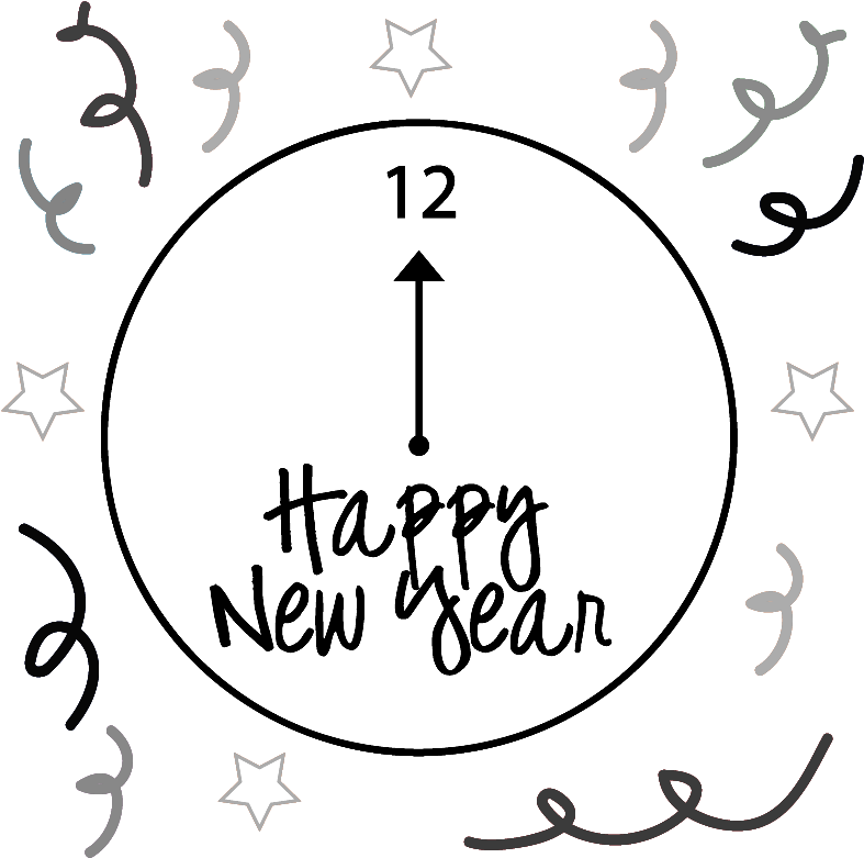 New Year Clock Celebration