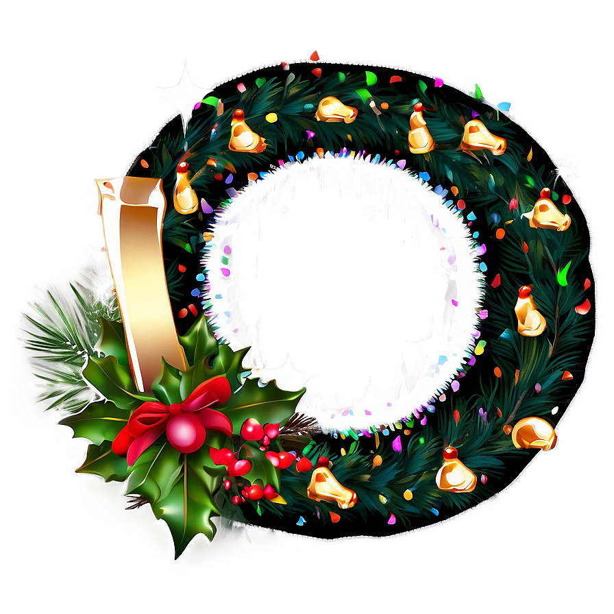 New Year's Eve Wreath Png 48