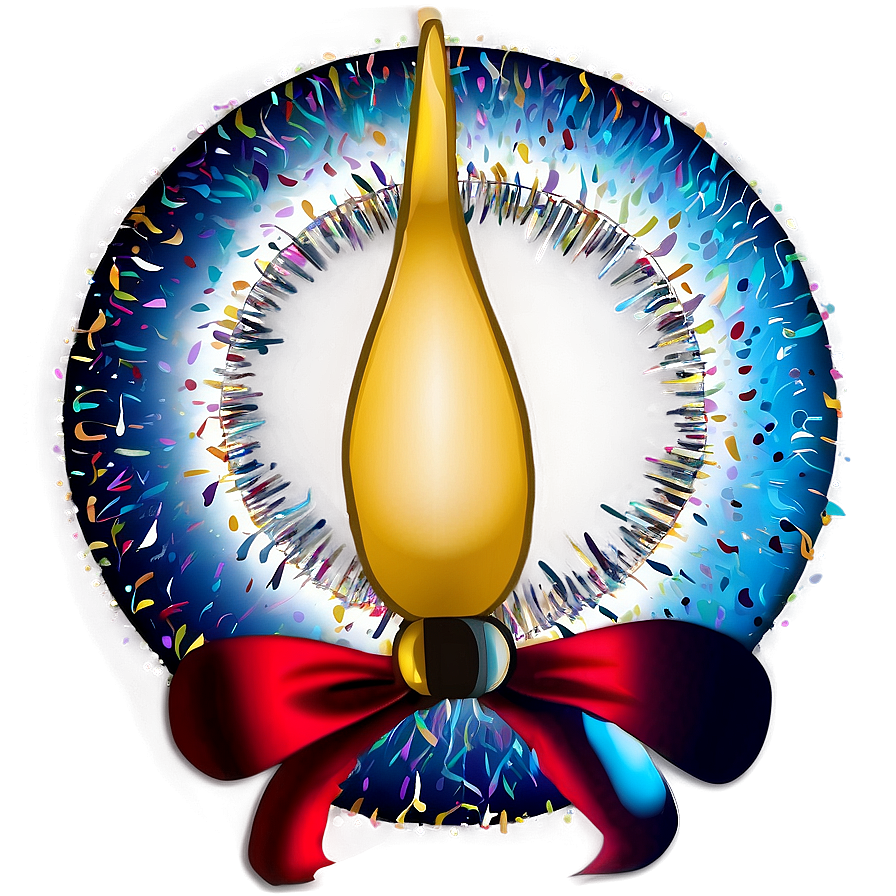 New Year's Eve Wreath Png Dof87