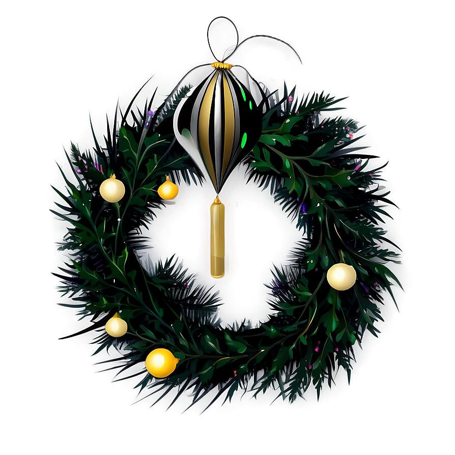 New Year's Eve Wreath Png Wci