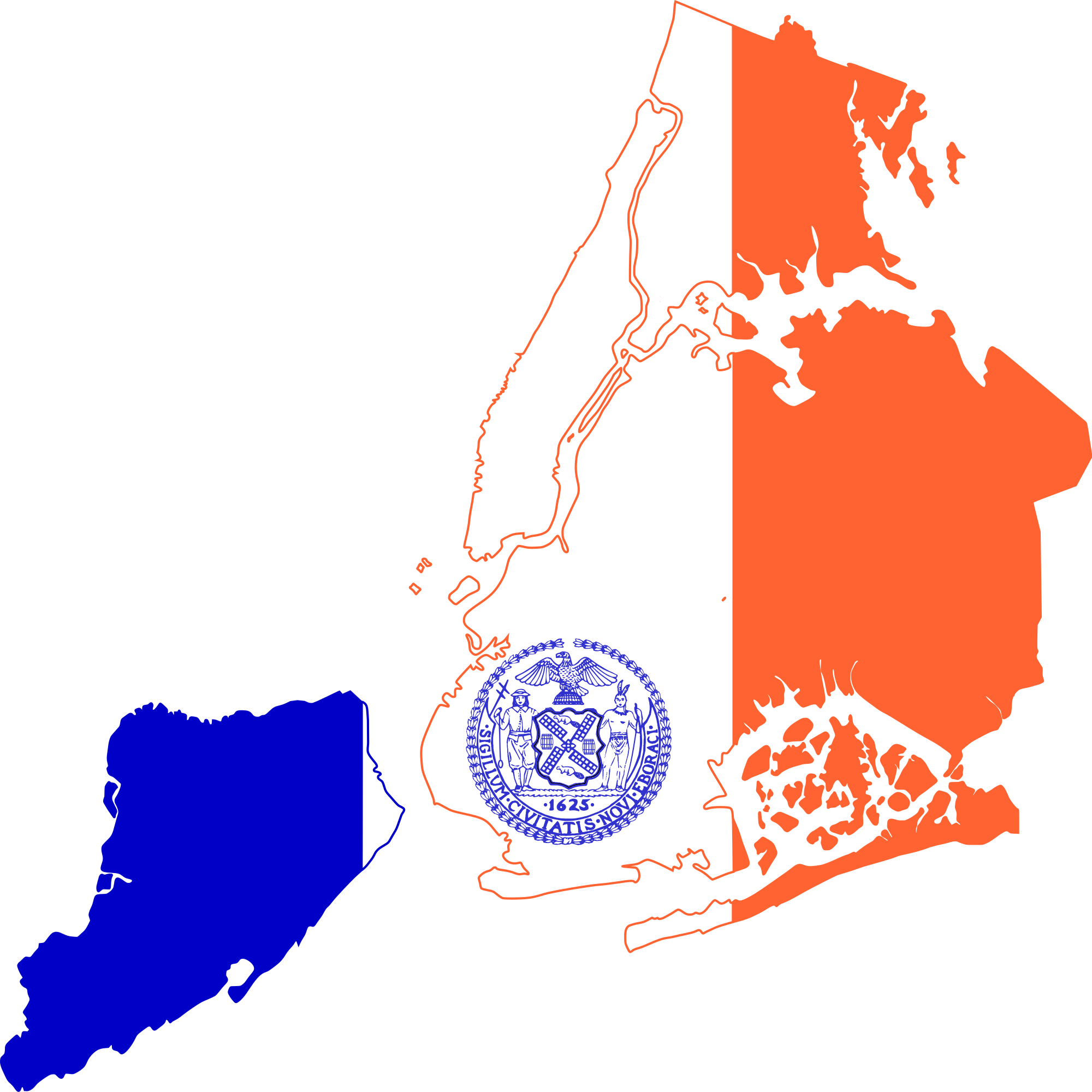 New York City Boroughs Map