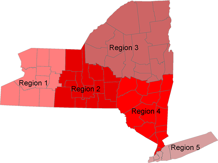 New York State Regional Division Map