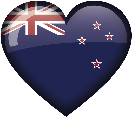 New Zealand Flag Heart