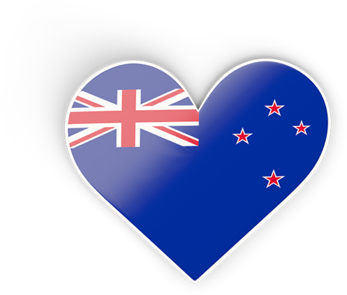 New Zealand Flag Heart