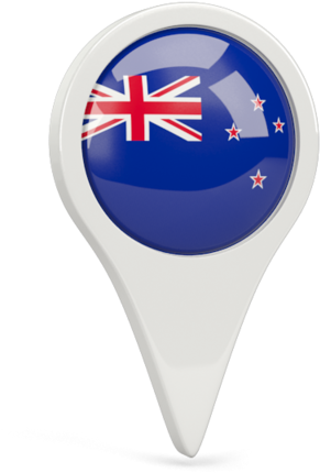 New Zealand Flag Map Pin