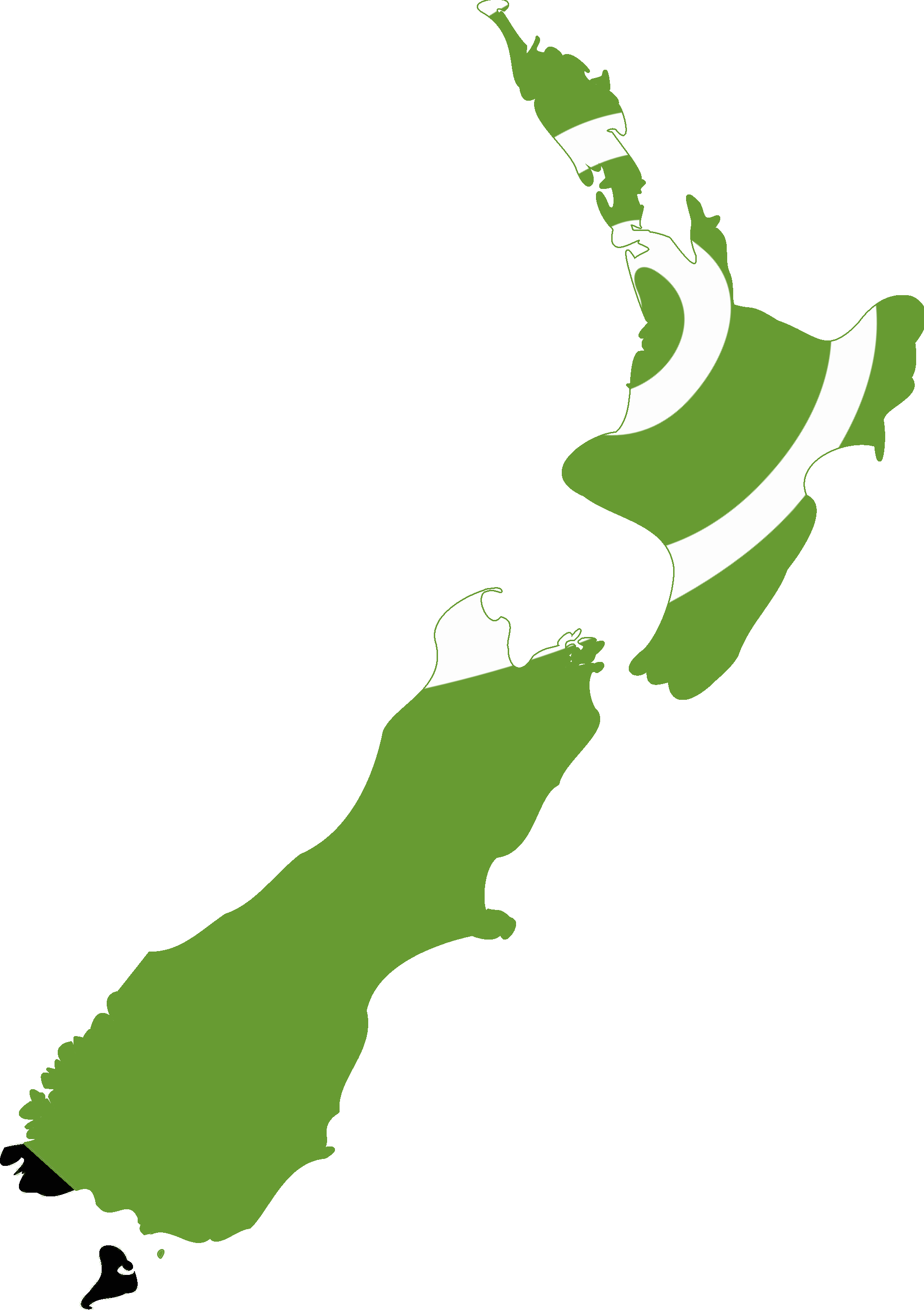 New Zealand Map Silhouette