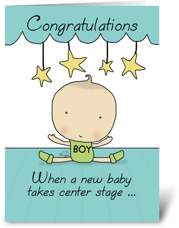 Newborn Baby Boy Congratulations Card