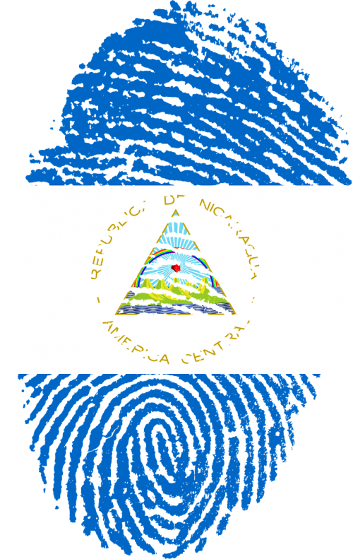 Nicaragua Flag Fingerprint Concept