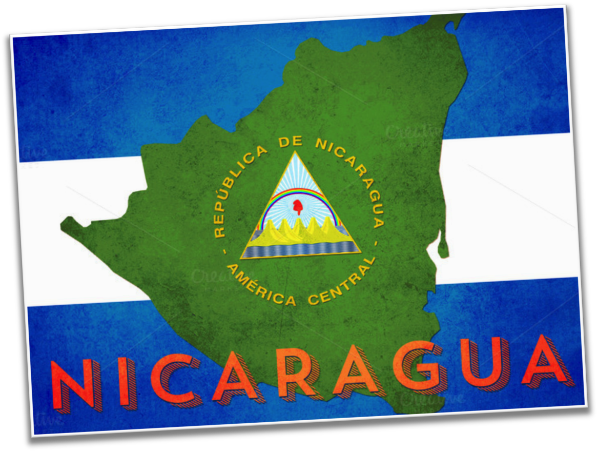 Nicaragua Mapand Flag Illustration