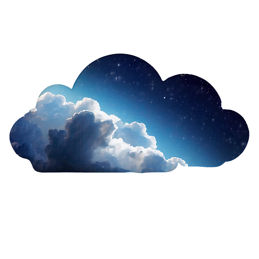 Night Sky Blue Clouds Png Srd