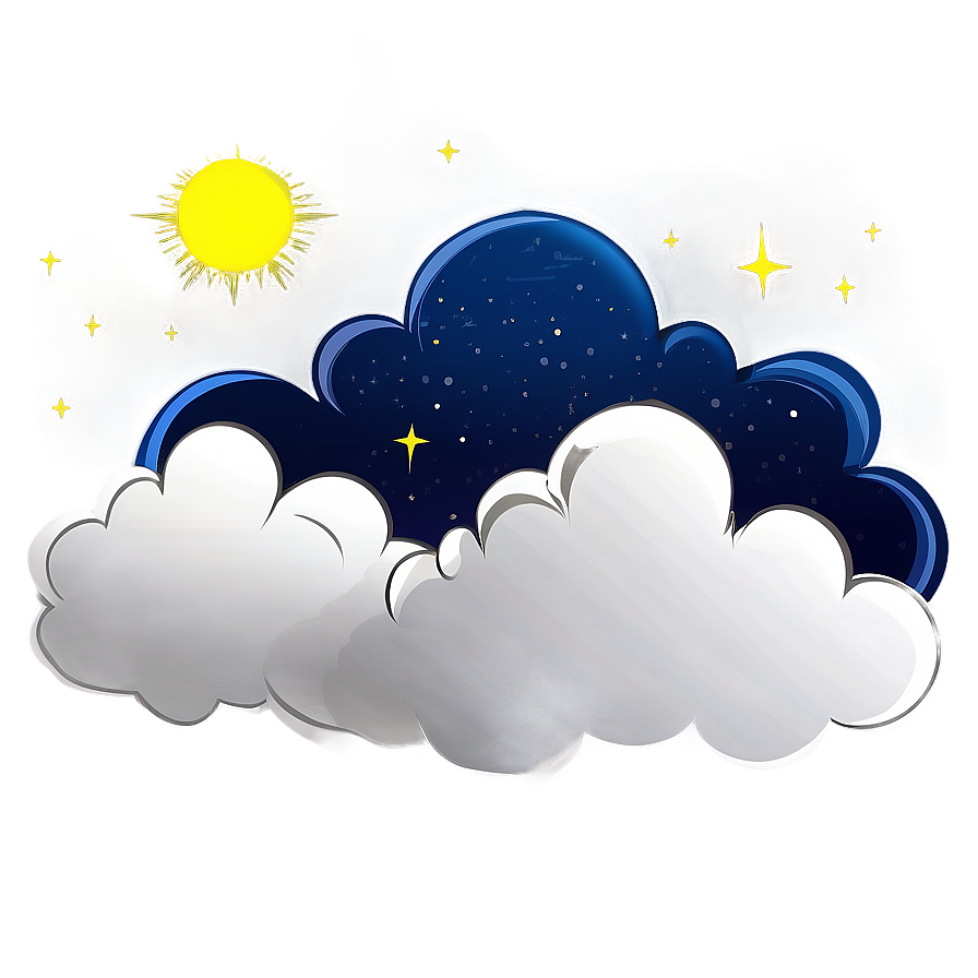 Night Sky Cloud Vector Png Ftu1