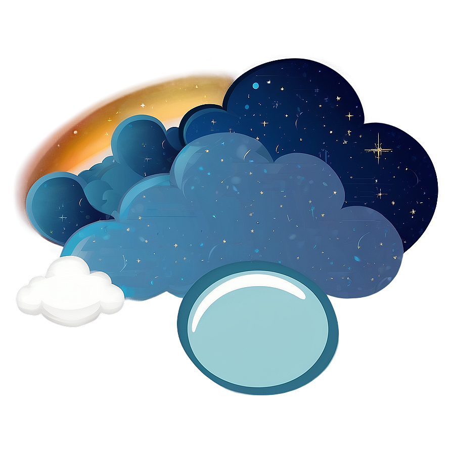 Night Sky Cloud Vector Png Ubj5