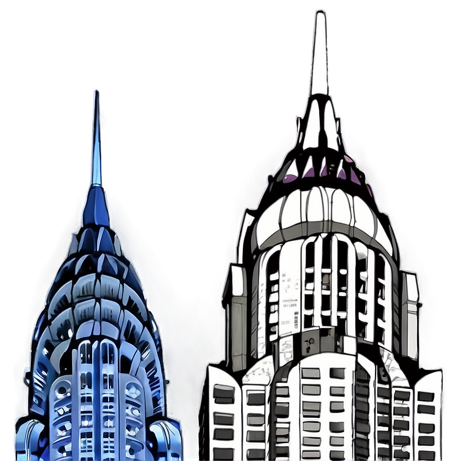 Night View Chrysler Building Png Whe