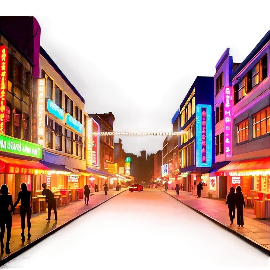 Nightlife District Scene Png Fha