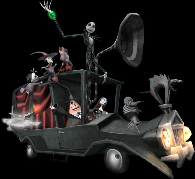 Nightmare Before Christmas Characters Riding