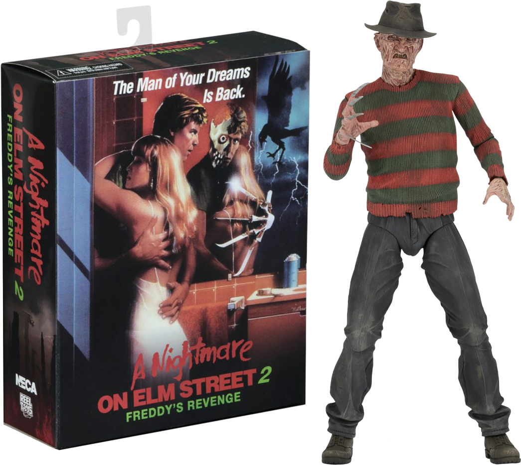 Nightmareon Elm Street2 Freddy Figureand Movie Box