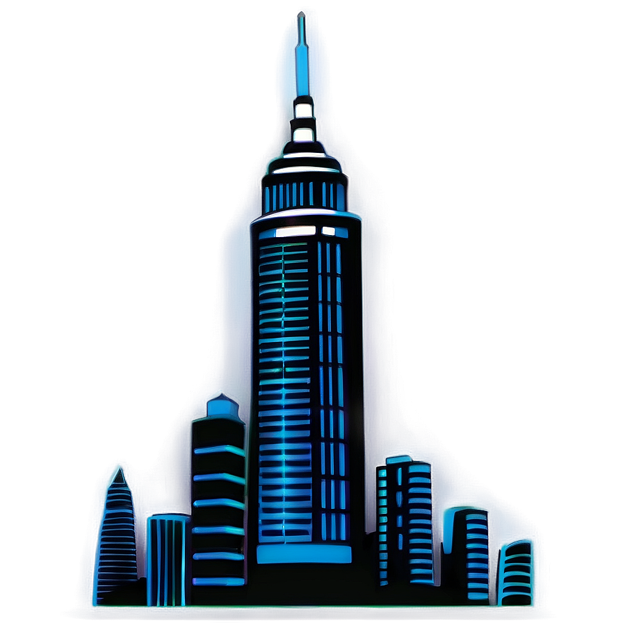 Nighttime Skyscraper Lights Png 58