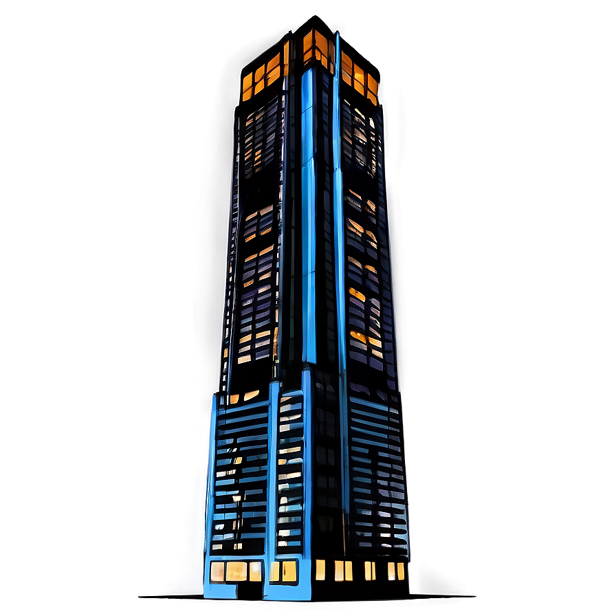 Nighttime Skyscraper Lights Png Wbn