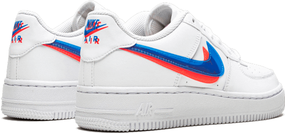 Nike Air Force1 Low White Blue Red Swoosh