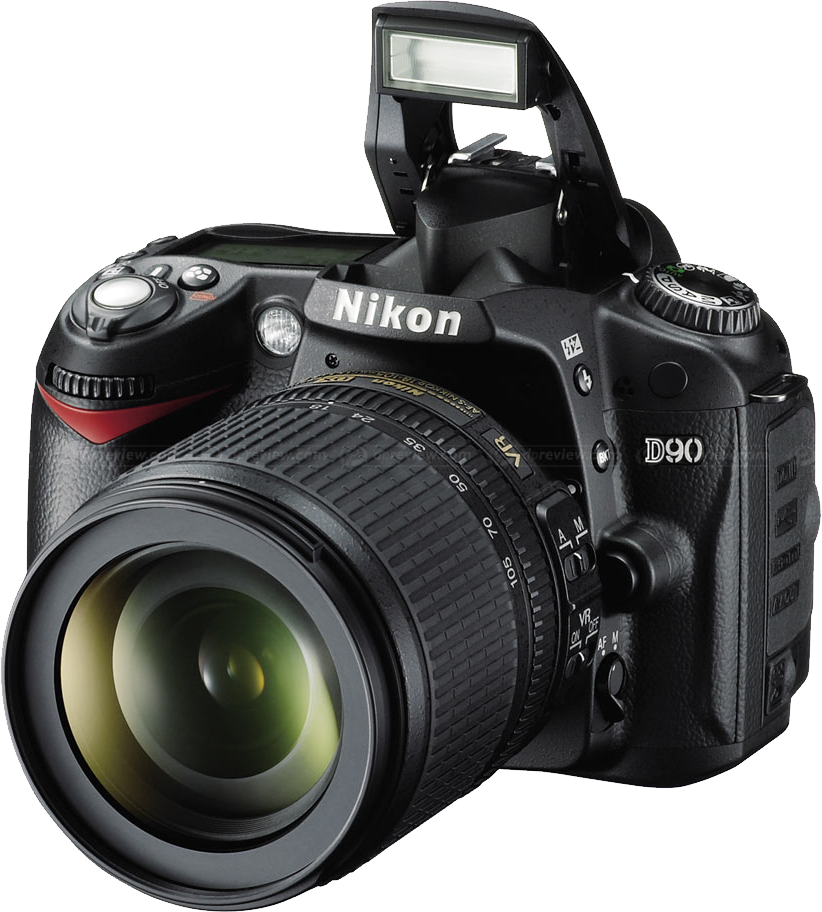 Nikon D90 D S L R Camerawith Flash Up