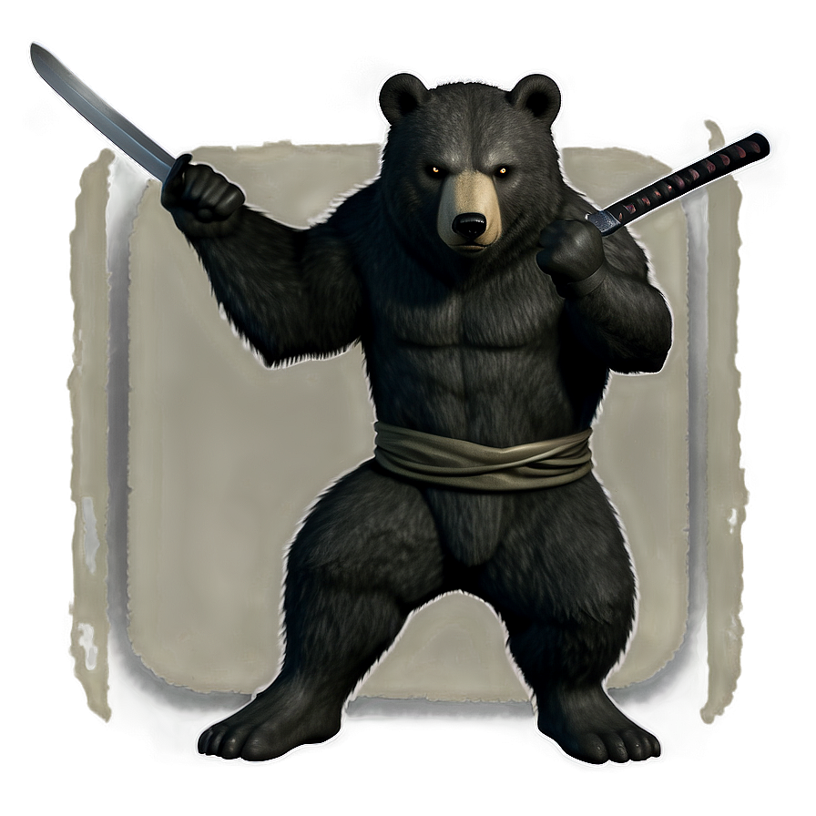 Ninja Bear Png 05032024