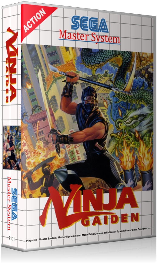 Ninja Gaiden Sega Master System Box Art