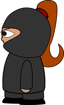 Ninja Squirrel Cartoon Character