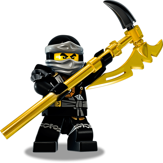 Ninjago Black Ninjawith Golden Weapon