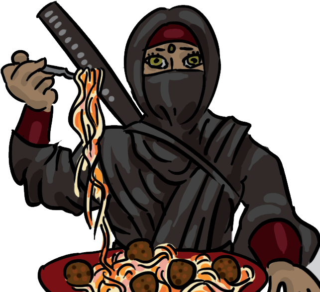 Ninjawith Spaghettiand Meatballs