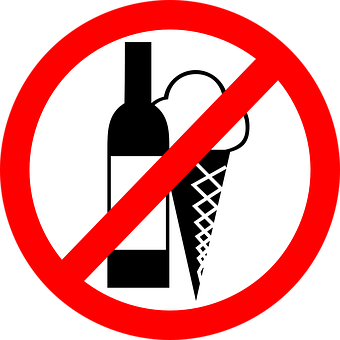 No Alcohol Ice Cream Sign