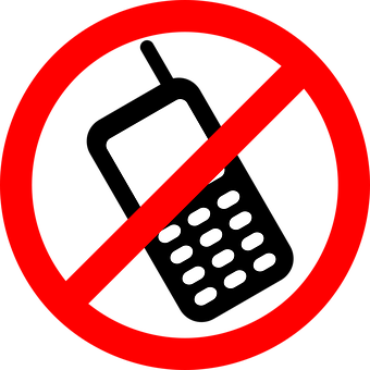 No Cell Phones Sign