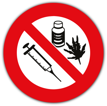 No Drugs Sign Graphic