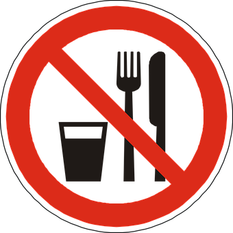 No Eating Sign Graphic