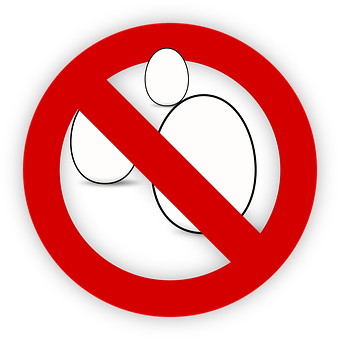 No Eggs Allowed Sign