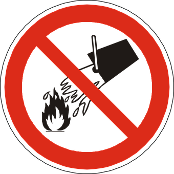 No Fire Sign Black Background