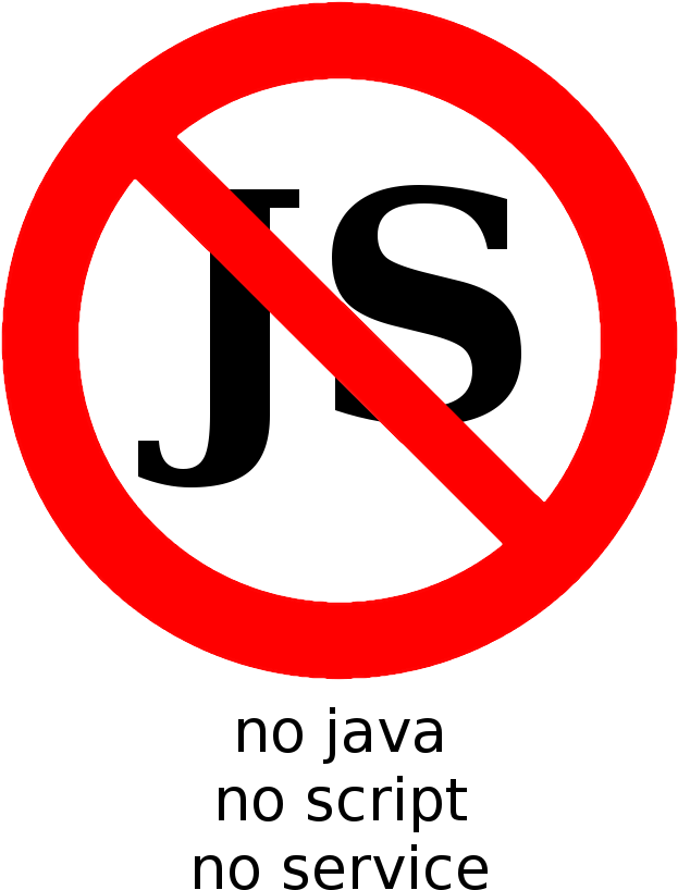 No Java Script Sign Image