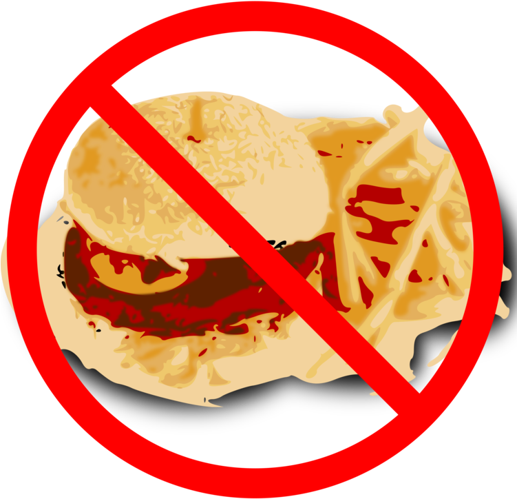 No Junk Food Sign