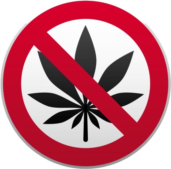 No Marijuana Sign Graphic