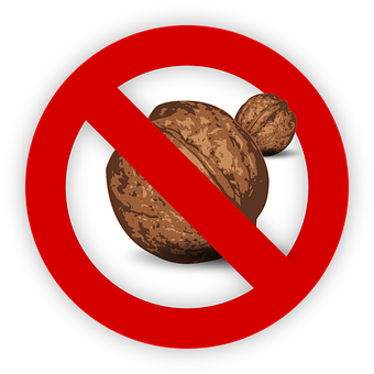 No Nuts Sign Graphic