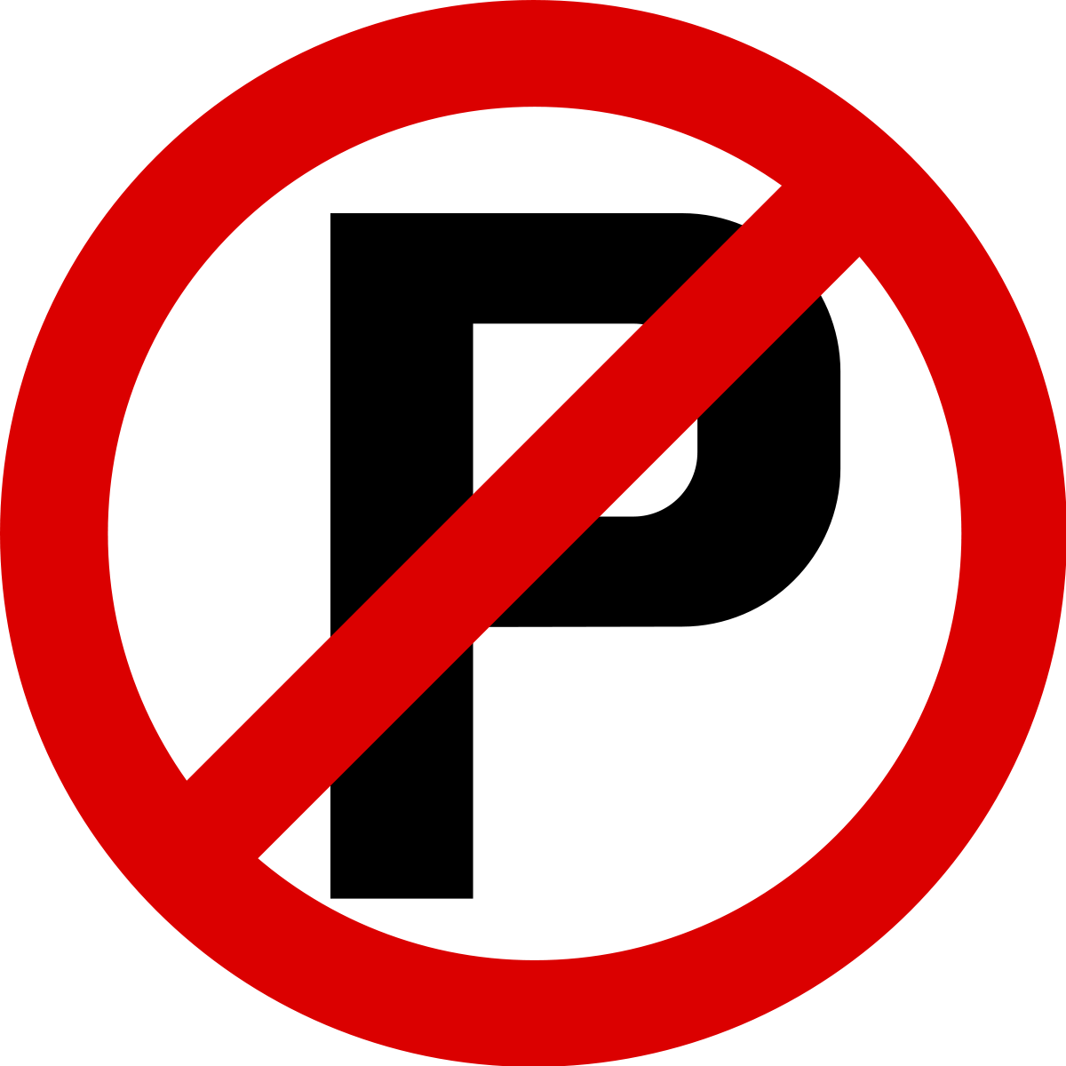 No Parking Sign Graphic