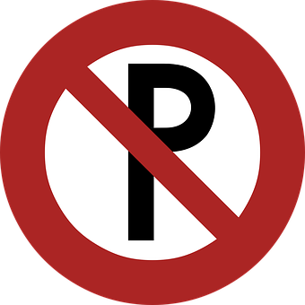 No Parking Sign Red Circle