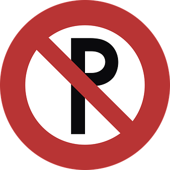 No Parking Sign Red Circle