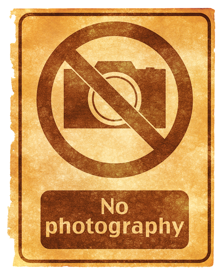 No Photography Sign Vintage Style