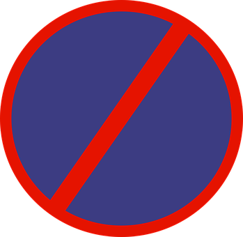 No Sign Redand Blue