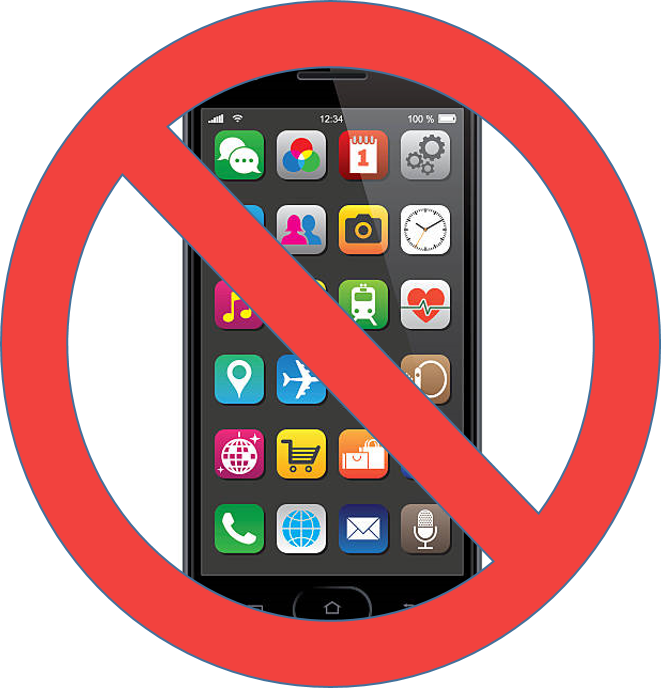 No Smartphone Usage Sign