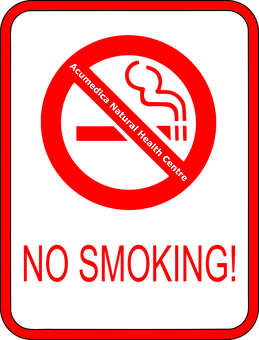 No Smoking Sign Acupuncture Clinic