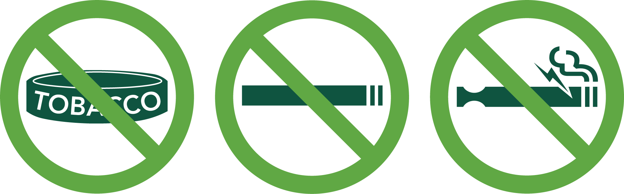 No Smoking Signs Set